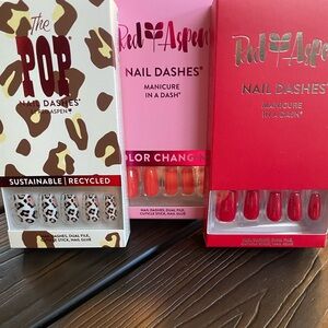 Nail Dashes, medium length, 3 sets. Brand new in boxes.